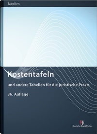 Abbildung von: Kostentafeln - Deutscher Anwaltverlag