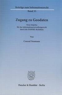 Abbildung von: Zugang zu Geodaten - Duncker & Humblot