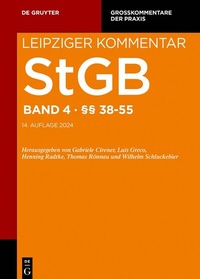 Abbildung von: Leipziger Kommentar - StGB - De Gruyter