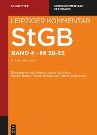 Bild vergrößern Bild: Leipziger Kommentar - StGB - De Gruyter