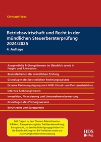 Abbildung von: Betriebswirtschaft und Recht in der mündlichen Steuerberaterprüfung 2024/2025 - HDS