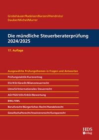 Abbildung von: Die mündliche Steuerberaterprüfung 2024/2025 - HDS