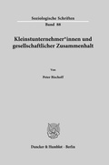 Cover: Kleinstunternehmer*innen und gesellschaftlicher Zusammenhalt - Duncker & Humblot