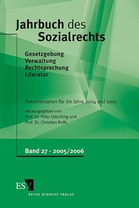 Abbildung von: Jahrbuch des Sozialrechts. Dokumentation für das Jahr 2004 und 2005 - Erich Schmidt Verlag