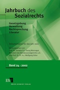 Cover: Jahrbuch des Sozialrechts. Dokumentation f&uuml;r das Jahr 2002 - Erich Schmidt Verlag