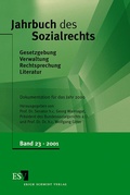 Cover: Jahrbuch des Sozialrechts. Dokumentation f&uuml;r das Jahr 2000 - Erich Schmidt Verlag