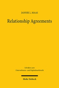 Abbildung von: Relationship Agreements - Mohr Siebeck