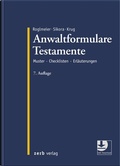 Cover: Anwaltformulare Testamente - Zerb
