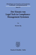 Bild: Der Einsatz von Legal Tech in Compliance-Management-Systemen - Duncker & Humblot