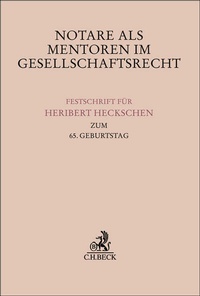 Enlarge image Cover: Notare als Mentoren im Gesellschaftsrecht - C.H.BECK