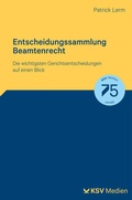 Abbildung von: Entscheidungssammlung Beamtenrecht - Kommunal- und Schul-Verlag