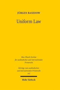 Enlarge image Cover: Uniform Law - Mohr Siebeck