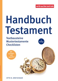 Abbildung von: Handbuch Testament - Verbraucher-Zentrale NRW