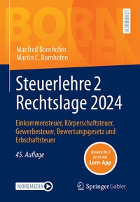 Bild vergrößern Bild: Steuerlehre 2 Rechtslage 2024 - Springer Gabler