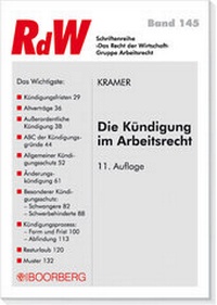 Abbildung von: Die Kündigung im Arbeitsrecht - Boorberg