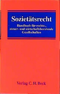 Enlarge image Cover: Sozietätsrecht - C.H.BECK