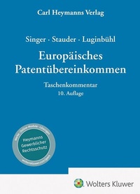 Abbildung von: Europäisches Patentübereinkommen (EPÜ) - Carl Heymanns Verlag