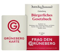 Abbildung von: Grüneberg-Karte 2025 zum Kommentar Bürgerliches Gesetzbuch: BGB - C.H.BECK