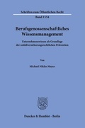 Bild: Berufsgenossenschaftliches Wissensmanagement - Duncker & Humblot
