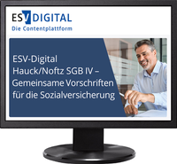 Abbildung von: ESV-Digital Hauck/Noftz SGB IV - Gemeinsame Vorschriften für die Sozialversicherung - Jahresabonnement - Erich Schmidt Verlag