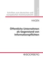 Cover: Öffentliche Unternehmen als Gegenstand von Informationspflichten - Boorberg