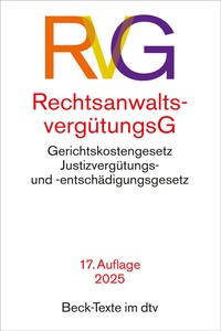 Bild vergrößern Bild: Rechtsanwaltsvergütungsgesetz: RVG - dtv