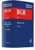 Abbildung von: Münchener Kommentar zum Bürgerlichen Gesetzbuch: BGB - Band 1 - C.H.BECK