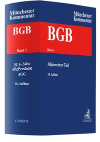 Abbildung von: Münchener Kommentar zum Bürgerlichen Gesetzbuch: BGB - Band 1 - C.H.BECK
