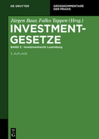 Abbildung von: Investmentgesetze - De Gruyter