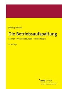 Enlarge image Cover: Die Betriebsaufspaltung - NWB