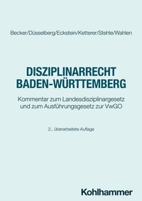 Abbildung von: Disziplinarrecht Baden-Württemberg - Kohlhammer