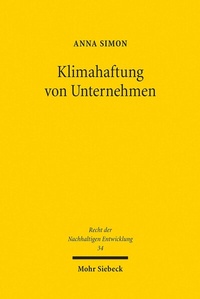Abbildung von: Klimahaftung von Unternehmen - Mohr Siebeck