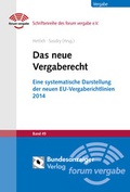 Cover: Das neue Vergaberecht - Reguvis Fachmedien