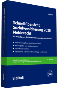 Abbildung von: Schnellübersicht Sozialversicherung 2025 Melderecht - Stollfuß