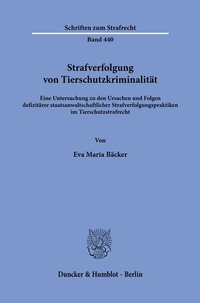 Abbildung von: Strafverfolgung von Tierschutzkriminalität