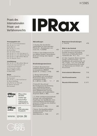 Bild vergrößern Bild: IPRax-digital - Gieseking