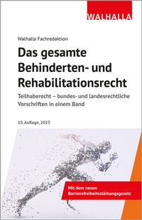 Enlarge image Cover: Das gesamte Behinderten- und Rehabilitationsrecht - Walhalla