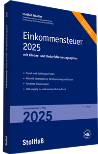 Abbildung von: Tabelle, Einkommensteuer 2025 - Stollfuß