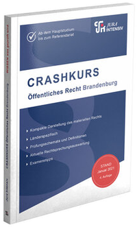 Abbildung von: CRASHKURS Öffentliches Recht - Brandenburg - Jura-Intensiv Verlag