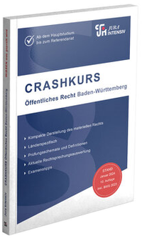 Abbildung von: CRASHKURS Öffentliches Recht - Baden-Württemberg - Jura-Intensiv Verlag