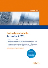 Abbildung von: Lohnsteuertabelle Monat/Tag 2025 - Rehm