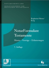 Abbildung von: NotarFormulare Testamente - Deutscher Notarverlag
