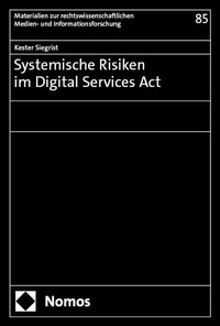 Enlarge image Cover: Systemische Risiken im Digital Services Act - Nomos