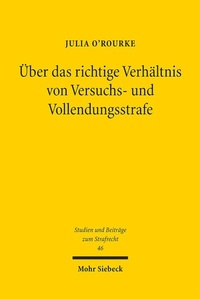 Abbildung von: Über das richtige Verhältnis von Versuchs- und Vollendungsstrafe - Mohr Siebeck