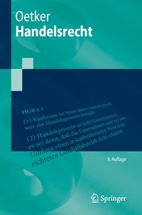 Abbildung von: Handelsrecht - Springer