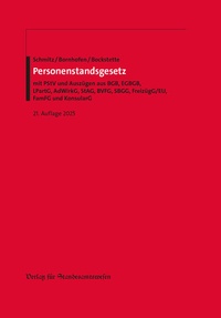 Abbildung von: Personenstandsgesetz - Verlag für Standesamtswesen