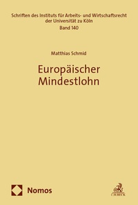 Abbildung von: Europäischer Mindestlohn - Nomos