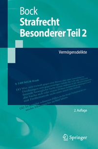 Enlarge image Cover: Strafrecht Besonderer Teil 2 - Springer