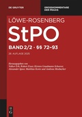 Cover: L&ouml;we-Rosenberg. StPO - Die Strafproze&szlig;ordnung und das Gerichtsverfassungsgesetz - Band 2/2 - De Gruyter