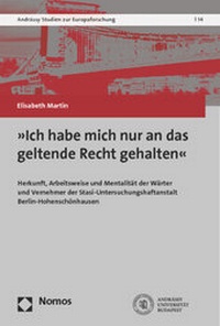 Abbildung von: "Ich habe mich nur an das geltende Recht gehalten" - Nomos